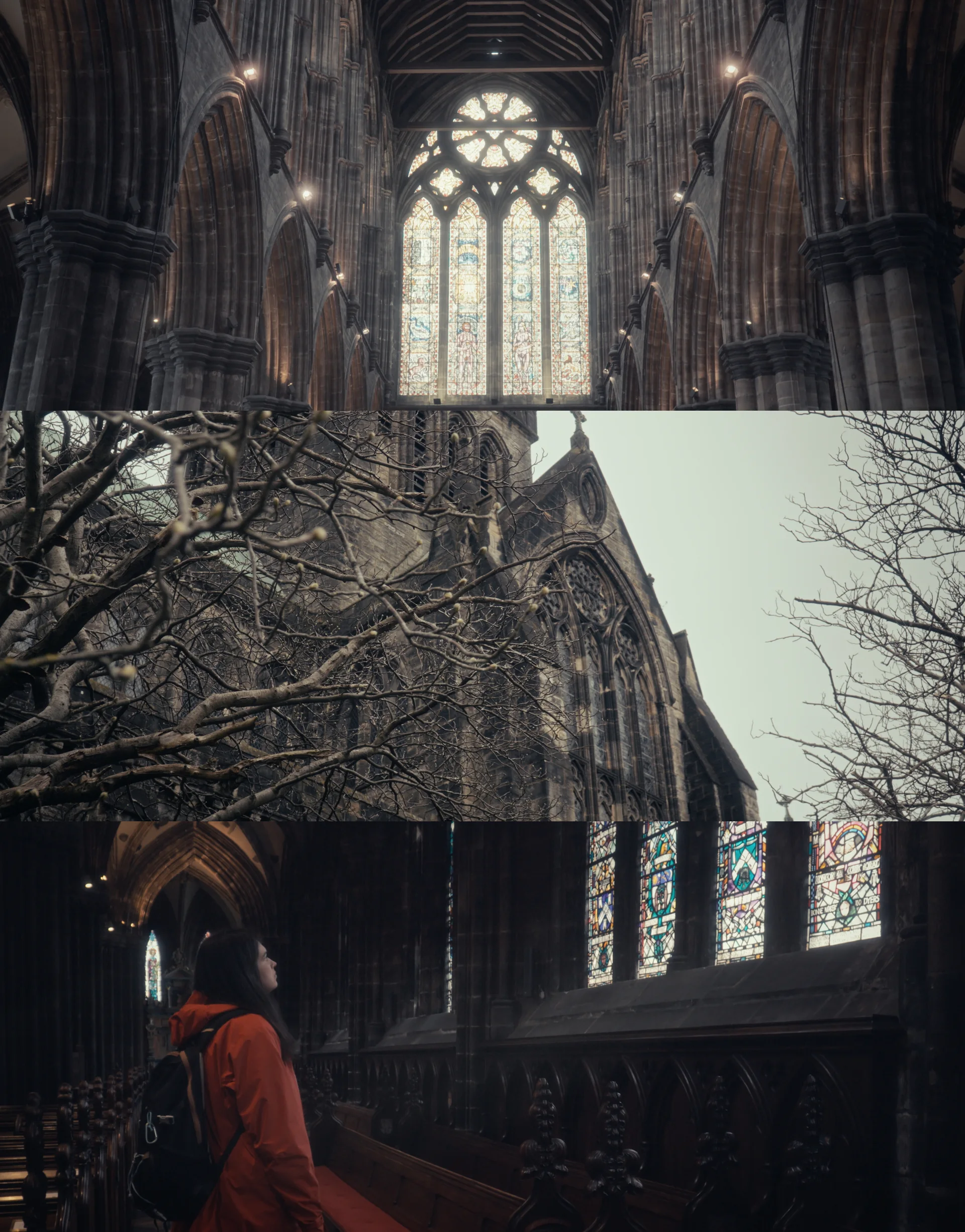 Filmové stills – historická architektura a interiér katedrály